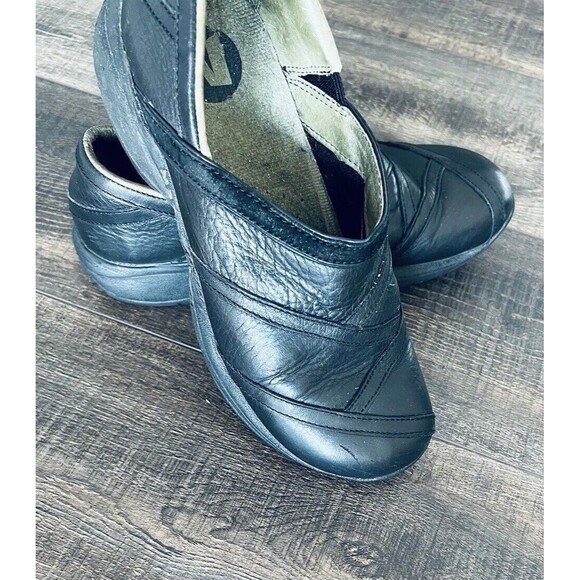 Merrell Primo Patch Loafers Clogs Shoes Womens Size 8 US 38.5 EU Black Leather - Picture 5 of 15